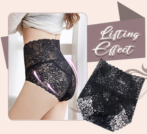 MISSLACY™ High Waist Panties - Set Of 3 (Black, Skin & Light Blue)