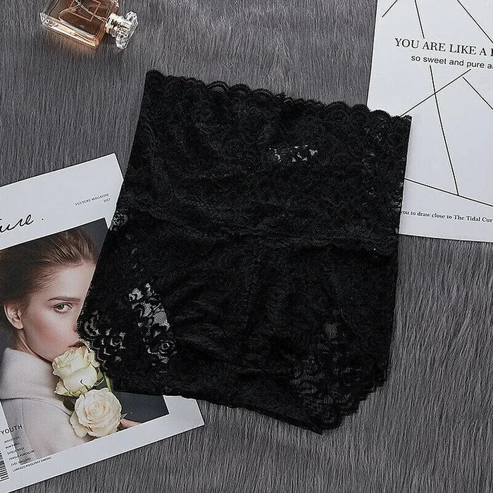 MISSLACY™ High Waist Panties - Set Of 3 (Black, Skin & Light Blue)
